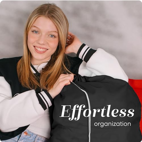 Extra Large Nylon Laundry Bag with Locking Drawstring - 2 Pack, Black