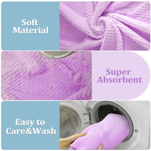12-Piece Coral Fleece Bath Towel Set, Quick Dry Absorbent Washcloths