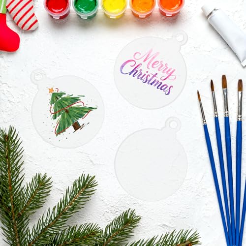 Yesweety 30-Pack Clear Acrylic Ornament Blanks for DIY Christmas Tree Decorations