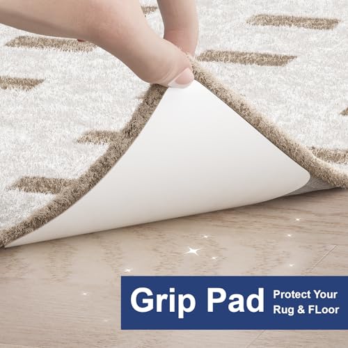 12 PCS Non-Slip Rug Tape Grippers for Hardwood Floors - Reusable Carpet Pads