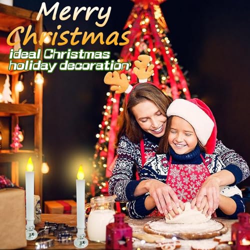 Silver 8-Pack Dusk-to-Dawn Sensor LED Christmas Window Candles - Battery Operated, Flameless Indoor Decor