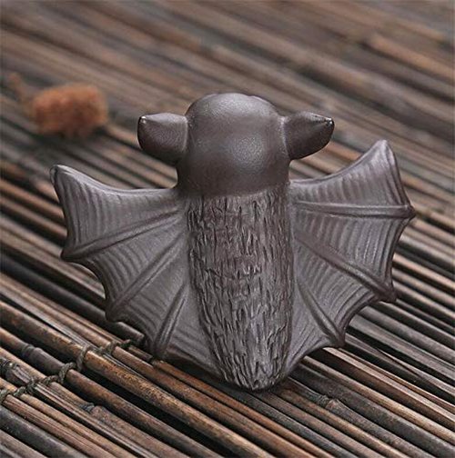 EatingBiting Chinese Zisha Tea Bat - Purple Clay Tea Pet, Handmade, Gift & Home Decor