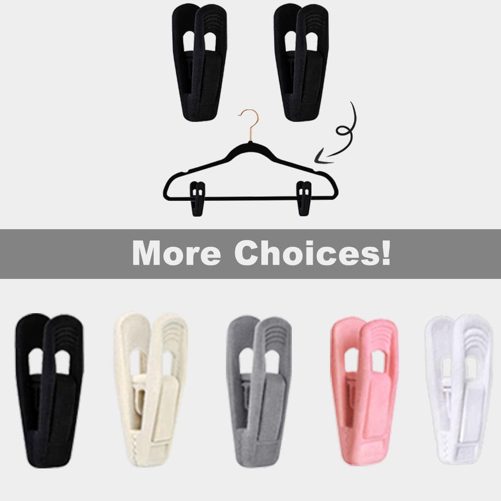 TOFIIGREM Velvet Hangers Clips - 40 PCS Black Pants & Skirt Hangers for Kids & Adults