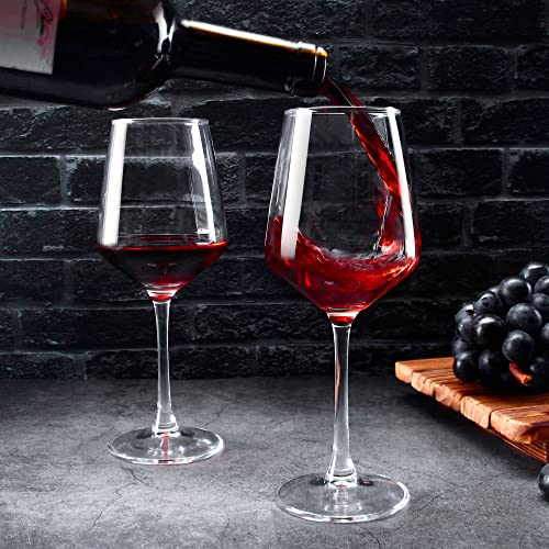 8-Piece Wine Glass Set, 12oz Stemmed Clear Glasses for Red and White Wine