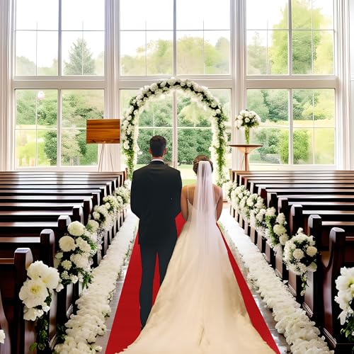 Red Carpet Runner for Events 2.6ft x 15ft - Non-Woven Fabric Party Decor