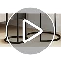 Round Nesting Side Table Set of 2, Modern Metal and Wood Accent End Tables