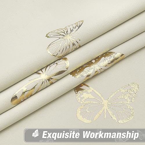 Butterfly Print Blackout Curtains - 84-Inch Thermal Insulated Window Panels