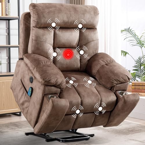 Power Lift Recliner Chair with Massage, Heat, and USB for Elderly
