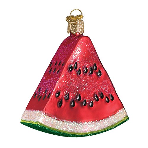 Watermelon Wedge Glass Blown Ornament Handcrafted Holiday Decoration