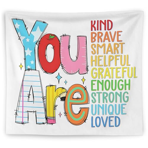 Kids Positive Affirmation Tapestry Wall Hanging - 50x60 Flannel Decor