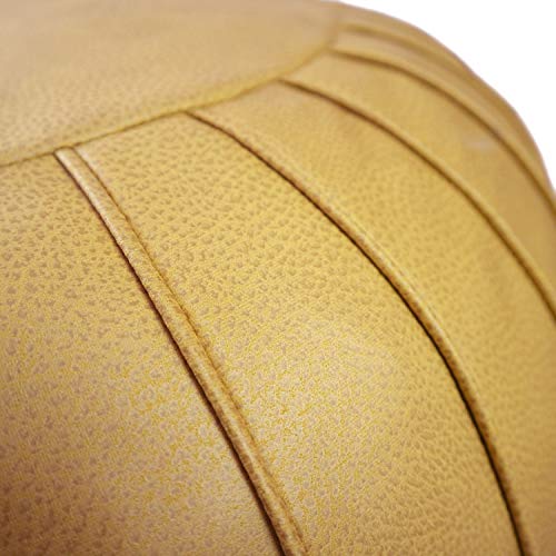 Unstuffed Round Faux Suede Ottoman Floor Pouf Cover - 21.6 x 13 Inch