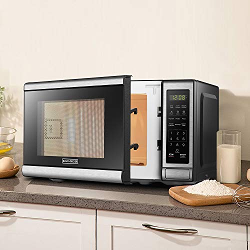 Compact Countertop Microwave Oven, 0.7 Cu. Ft. 700W Stainless Steel