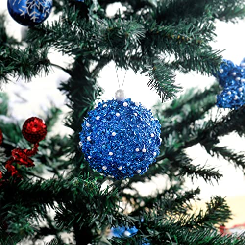 4.25" Christmas Ball Ornaments, 4pc Set Shatterproof Decorations Tree