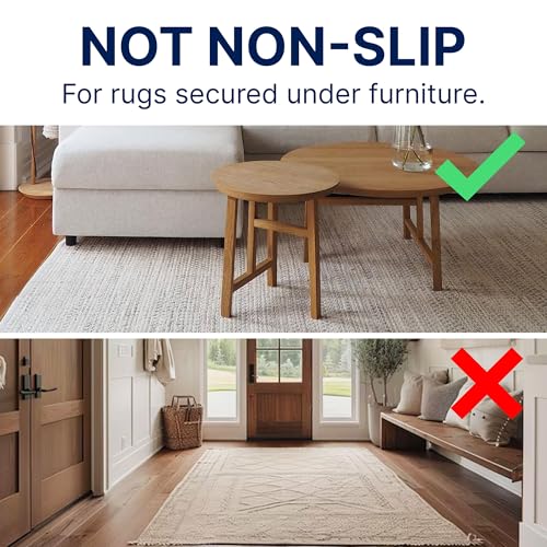 Eco-Plush 100% Felt Rug Pad - 1/2 Inch Thick Cushioned Floor Protection