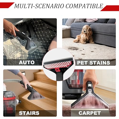 Carpet Cleaner Brush Replacement Head and Handle for Portable Spot Cleaners