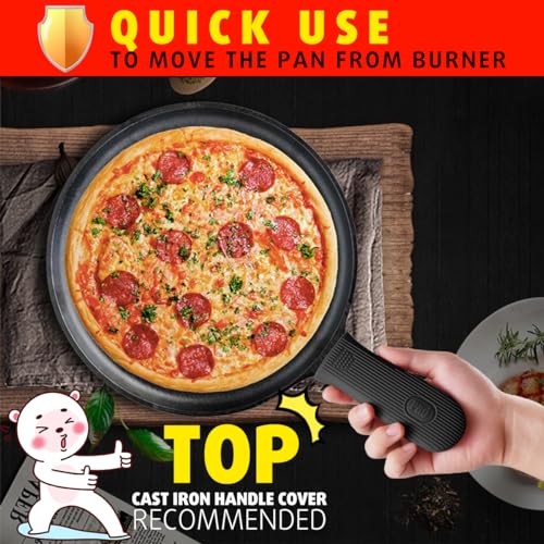 2-Pack Silicone Cast Iron Skillet Handle Covers - Heat-Resistant Grip