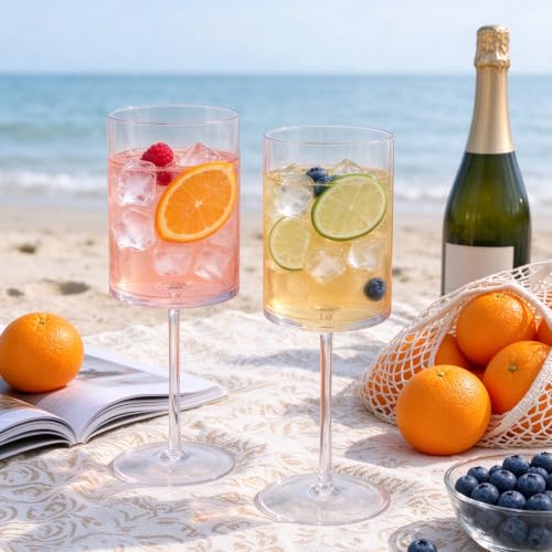 JLYLOL 24 Pcs Clear 10 oz Plastic Champagne Flutes – Reusable Stemware for Weddings & Parties (Variation: Clear / 24)
