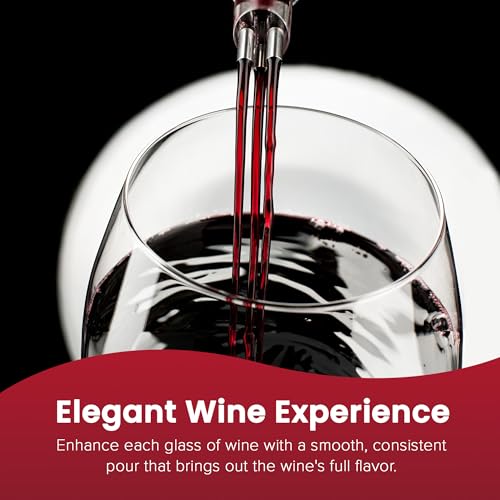 TRIBELLA Classic Wine Aerator with Multi-Stream Stainless Steel Spouts - Elegant Pouring Experience