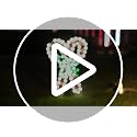 Wonder Solar 1.6FT x 2.5FT Lighted Christmas Candy Cane Decoration with Green Bow