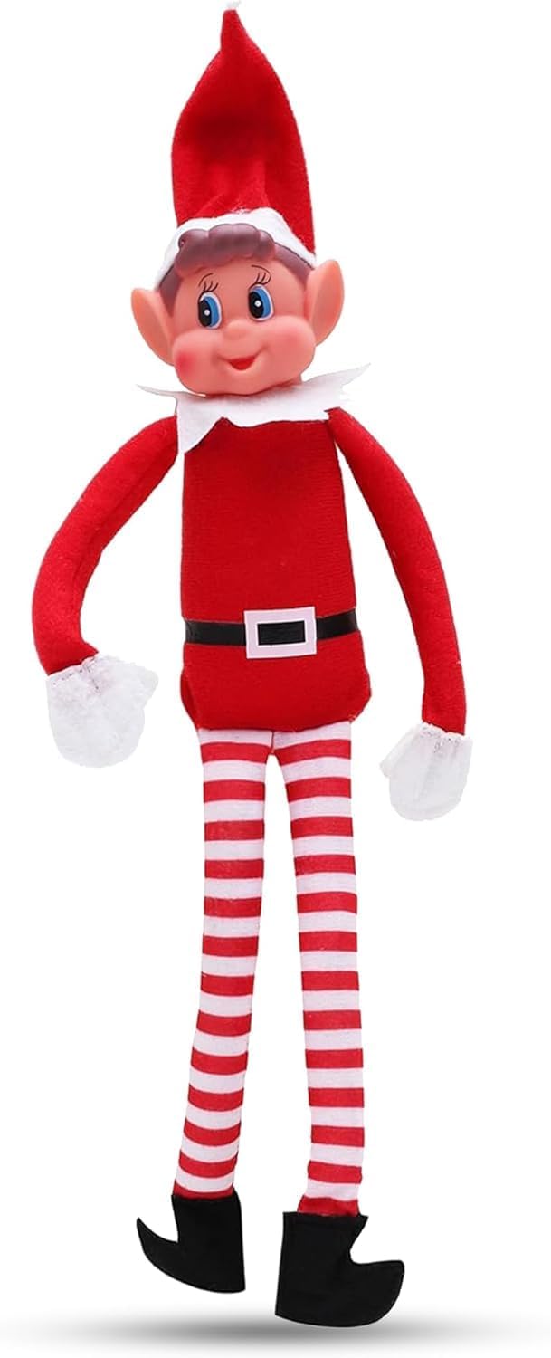 Quebec Christmas Mischief Makers - Naughty Santa's Little Helper Elf Toy with Soft Body & Vinyl Face | Perfect for Family Fun