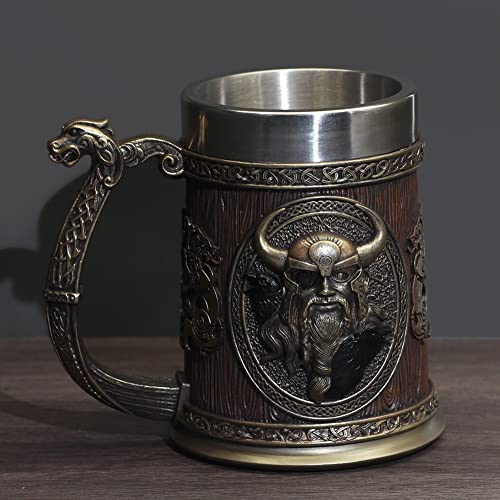 GuoShuang Viking Thor Mjolnir Mug Design-4 20oz Beer & Coffee Tankard Odin & Thor