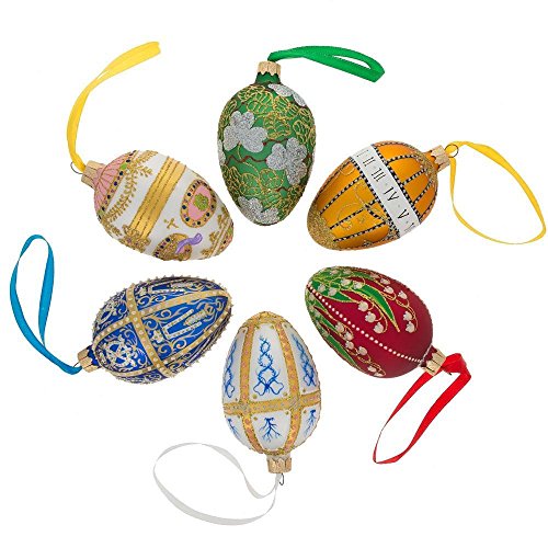 Ukrainian Hand-Painted Glass Egg Ornament - 4 Inch Christmas Decor