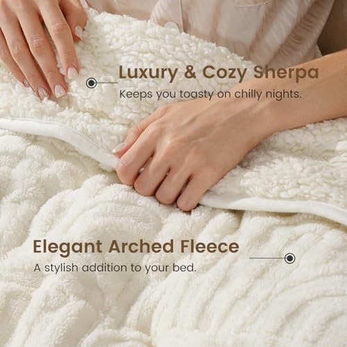 Weighted Blanket 48"x72" 15lbs - Soft Sherpa Fleece for Relaxation