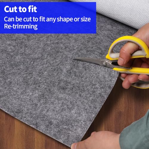 Waterproof Non-Slip Rug Pad 8x10 - Durable Felt Floor Protection for Rugs