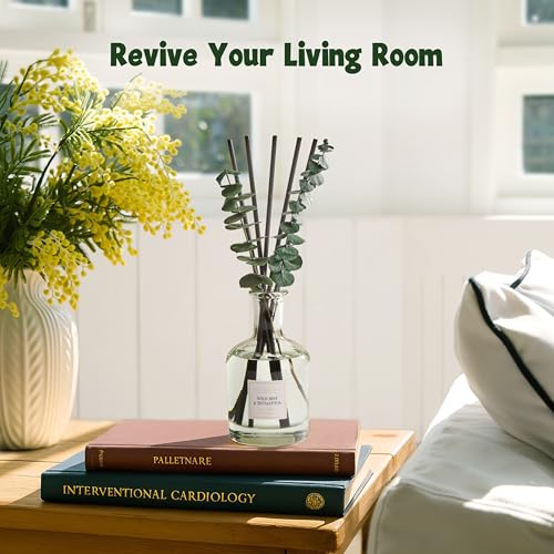 Wild Mint & Eucalyptus Reed Diffuser Set with Dried Leaves (6.76 oz)