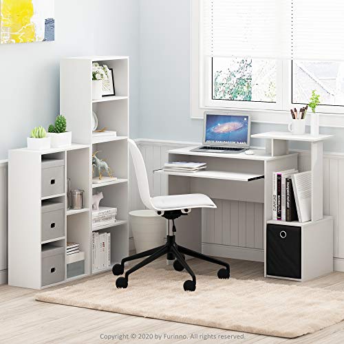 Furinno Luder 5-Cube Bookcase & Open Storage Bookshelf, White