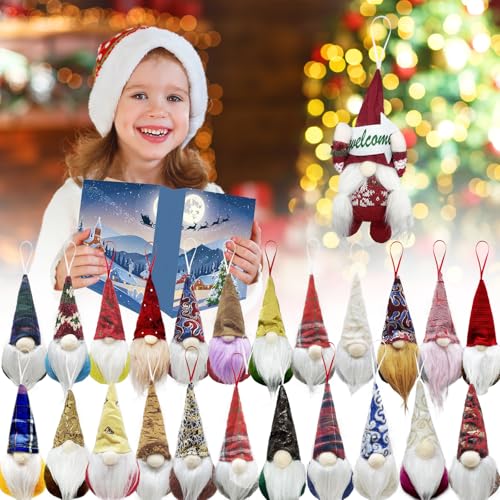 Gnomes Christmas Advent Calendar 2025 with 24 Festive Figurines - Style B