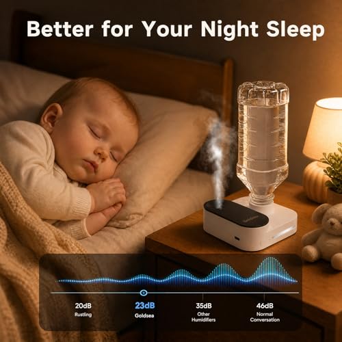 Portable Mini Humidifier for Travel Cordless Rechargeable 5000mAh