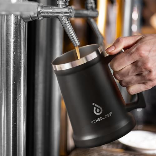 34oz Insulated Stainless Steel Beer Stein with Large Handle