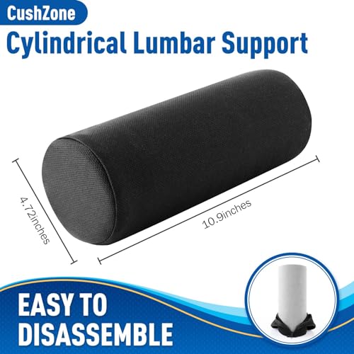 Memory Foam Lumbar Roll Pillow for Back Support | Adjustable & Washable