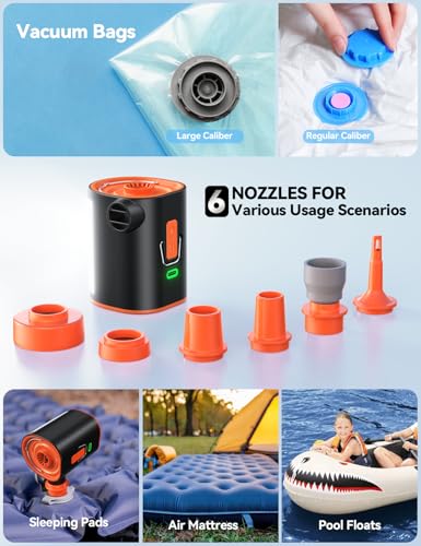 Portable Air Pump for Inflatables - 3600mAh Fast Inflate & Deflate