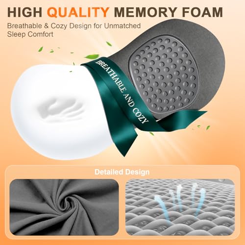 Ergonomic Lumbar Support Pillow with Back Massager for Pain Relief