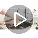Bamboo Dish Scrub Brush Set with Ceramic Holder & Sisal Bristles - 3 Pack
