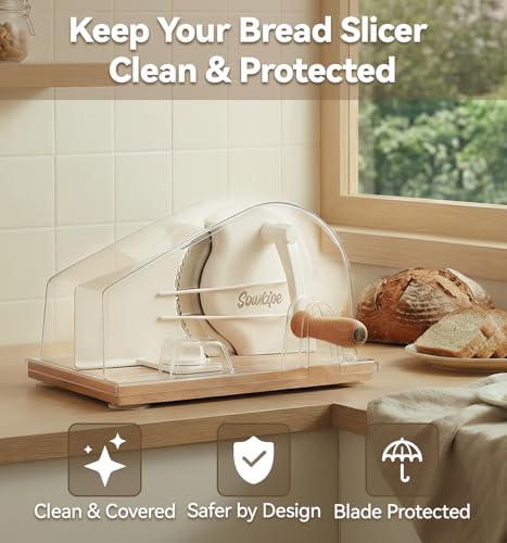 Rigid Clear Bread Slicer Protective Cover for Manual Slicers