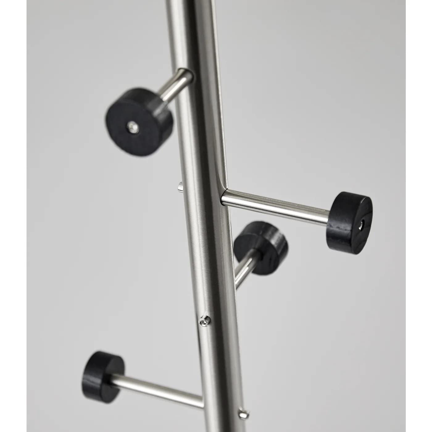 Adesso WK2030-22 Swizzle Coat Rack, Brushed Steel