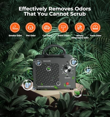48,000mg Ozone Generator Air Purifier and Odor Eliminator for Home, Car, and Smoke