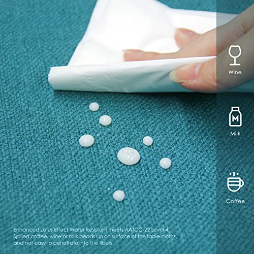 BALCONY & FALCON Waterproof Lake Blue 118" x 57" Rectangle Tablecloth