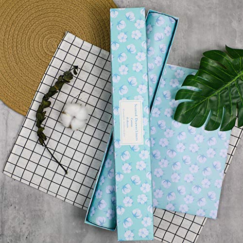 Scented Drawer Liners - Cotton Fragrance Paper Sheets, 6-Pack