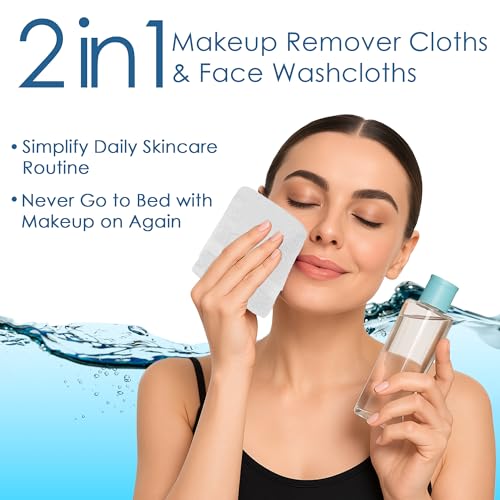 White Cotton Face Towels 12x12in Pack of 12 - Soft, Absorbent Reusable Washcloths for Bathroom, Spa & Gym - DAN RIVER