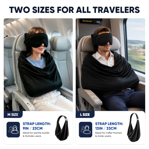 3-in-1 Travel Pillow Set with Eye Mask and Neck Support