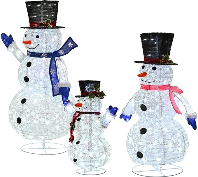 Outdoor Snowman LED Christmas Light Kit 2ft 3ft 5ft Holiday Decor