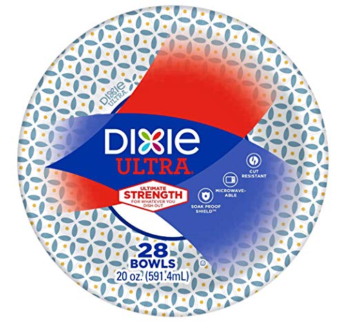 Dixie Ultra Heavy Duty Paper Plate & Bowl Bundle - Large Plates (44), Small Plates (44), Bowls (28)