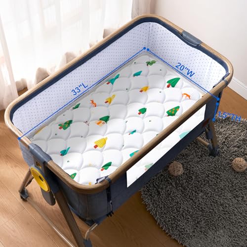 Baby Bassinet Mattress 33 x 20 Inch - Firm Breathable & Waterproof Pad