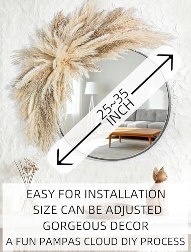 DIY Boho Dried Pampas Grass Wall Decor Kit for Home and Wedding