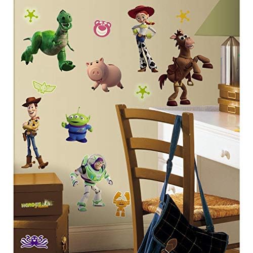 Peel and Stick Character Wall Decals with Glow in the Dark Elements