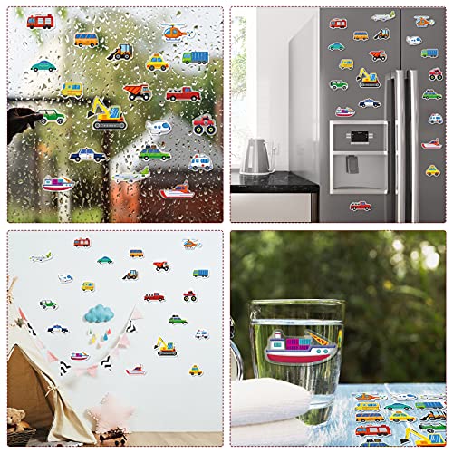20 PCS Vehicle Window Gel Clings - Removable Transportation Stickers